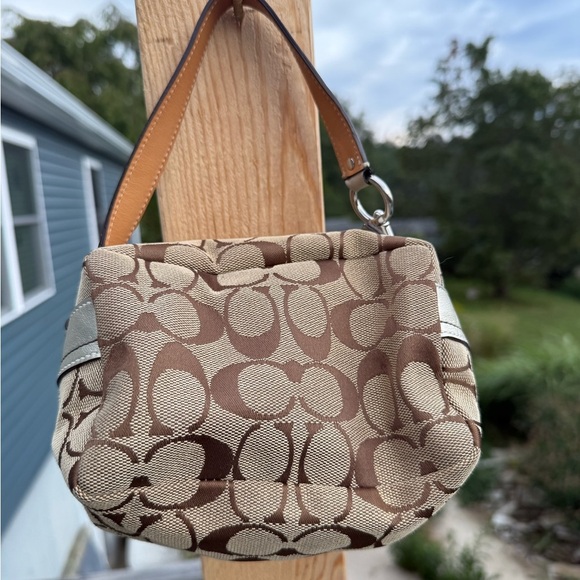 Coach Y2K Mini Double Legacy Signature Hobo w/ Dual Turn-Lock Pockets & Dust Bag - Picture 3 of 10